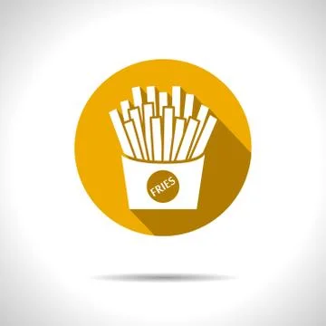 Vector fries icon. Eps10 Stock Illustration