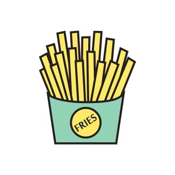 Vector fries icon. Eps10 Stock Illustration