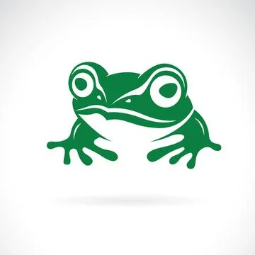 Vector of frog design on a white background. Amphibian. Animals. Easy edita.. Stock Illustration