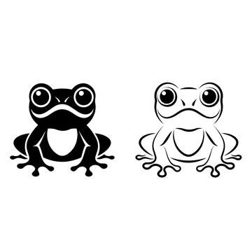 Vector of frog design on white background. Amphibian. Animal. Frog Icon. Ea.. イラスト素材