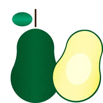 Vector fruit Avocado cartoon vector illustration isolated object Stock Illustration