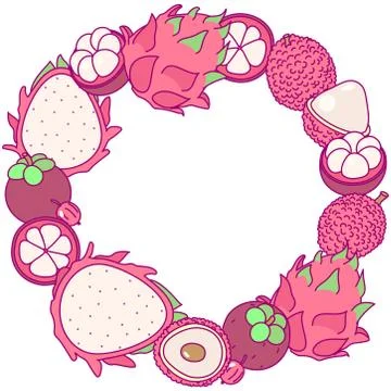 Vector fruit circle clip art Stock-Illustration
