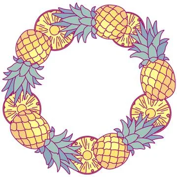 Vector fruit circle clip art Illustrazione stock