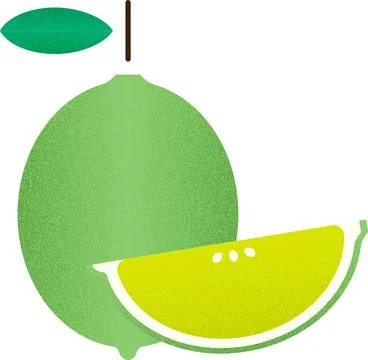 Vector fruit green lemon cartoon vector illustration isolated object Illustrazione stock