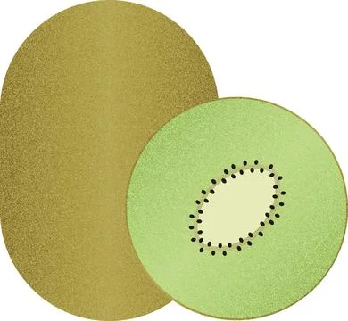 Vector fruit GreenKiwi cartoon vector illustration isolated object Illustrazione stock