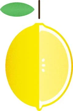 Vector fruit helf yellow lemon cartoon vector illustration isolated object Illustrazione stock