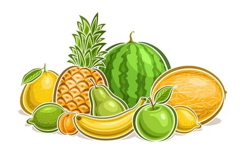 Vector Fruit Logo Stock Illustration