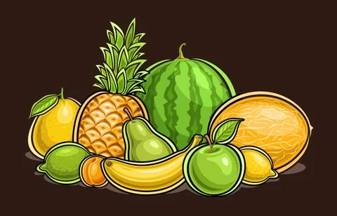 Vector Fruit Logo Stock Illustration