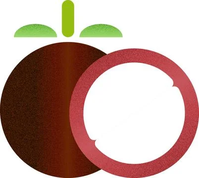 Vector fruit Mangosteen cartoon vector illustration isolated object Stock Illustration