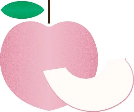 Vector fruit Peach cartoon vector illustration isolated object Stock Illustration