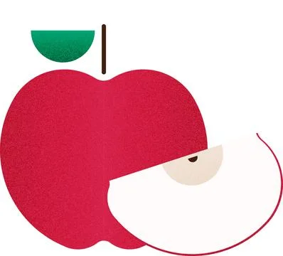 Vector fruit red apple cartoon vector illustration isolated object Stock Illustration