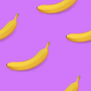 Vector fruit seamless pattern of fresh bananas Stock-Illustration
