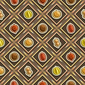 Vector Fruit Seamless Pattern 스톡 일러스트