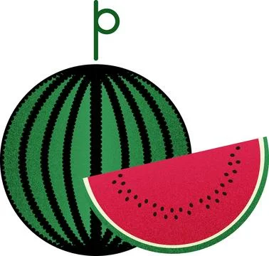Vector fruit Watermelon cartoon vector illustration isolated object Stock Illustration