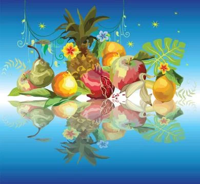 Vector fruits  Stock Illustration