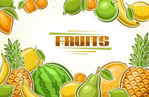 Vector Fruits illustration Stock Illustration