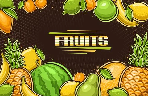 Vector Fruits illustration Stock Illustration