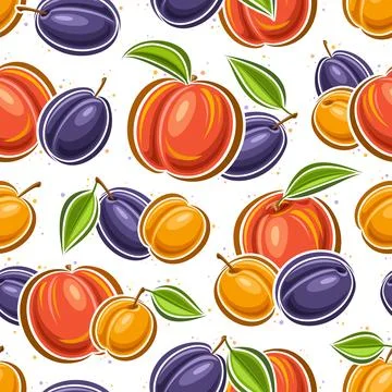 Vector Fruits Seamless Pattern Illustrazione stock