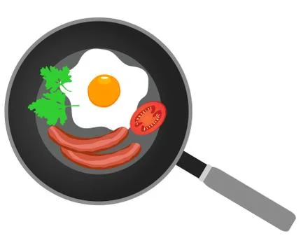 Vector frying pan Stock Illustration