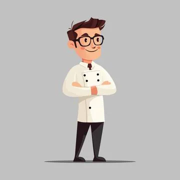 Vector of full body doctors with flat character design style Stock Illustration