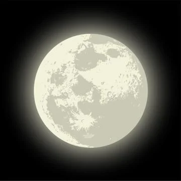Vector Full Moon Stock Illustration