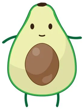 Vector Funny Avocado Illustrazione stock