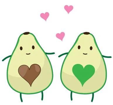 Vector Funny Avocado Stock Illustration