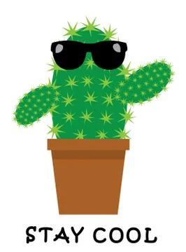 Vector Funny Cactus Stock Illustration