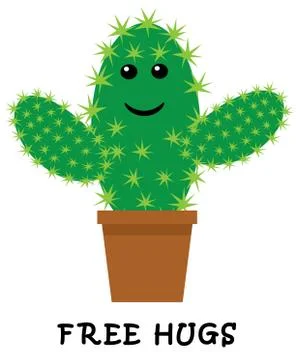 Vector Funny Cactus Stock Illustration