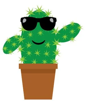 Vector Funny Cactus Stock Illustration