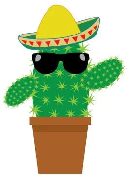 Vector Funny Cactus Stock Illustration