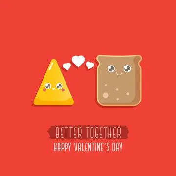 Vector funny cartoon cute sliced bread character with cheese character isolated Stock Illustration