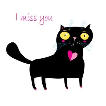 Vector funny cat on a white Stock Illustration