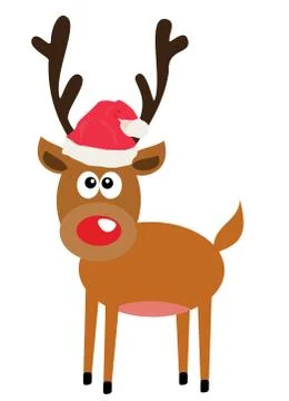 Vector Funny Christmas Deer Illustrazione stock