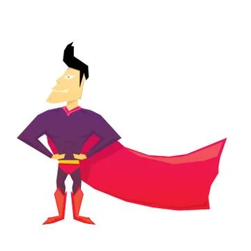 Vector funny comic super hero Stock Illustration