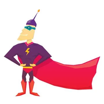 Vector funny comic super hero Stock Illustration