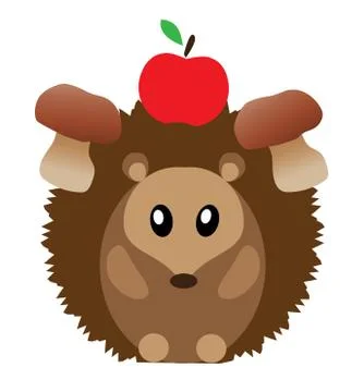 Vector Funny Hedgehog Stock Illustration