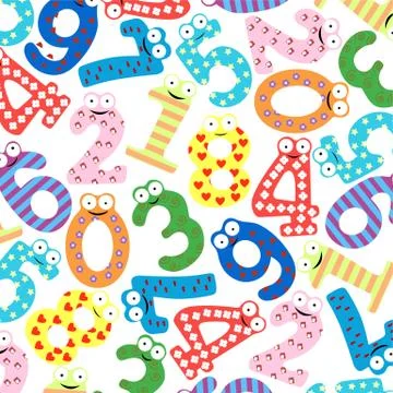 Vector funny number background Stock Illustration