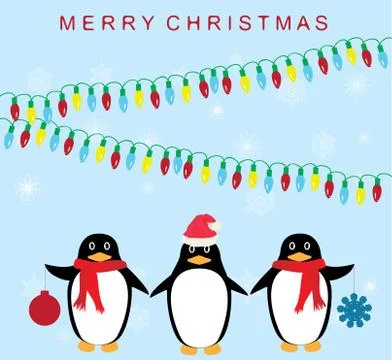 Vector Funny Penguins Stock Illustration