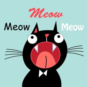 Vector funny portrait of a loving cat on a light background Stock Illustration