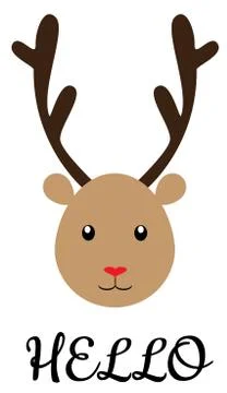 Vector Funny Reindeer Stock Illustration