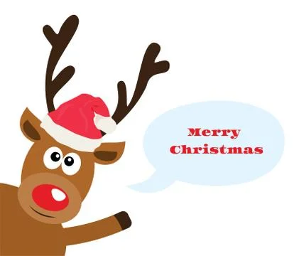 Vector funny reindeer Illustrazione stock