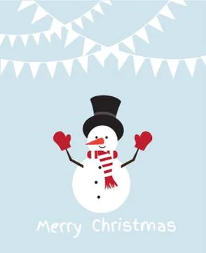Vector Funny Snowman Stock Illustration