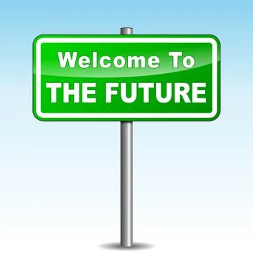Vector future signpost Stock Illustration