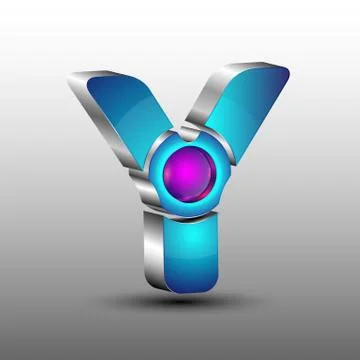 The vector futuristic 3d logo design Stock Illustration