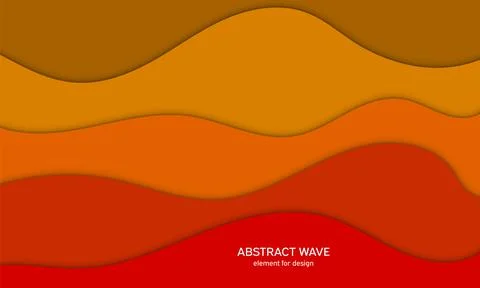 Vector futuristic illustration of bright multi colored wavy paper layers. Abs Stock Illustration