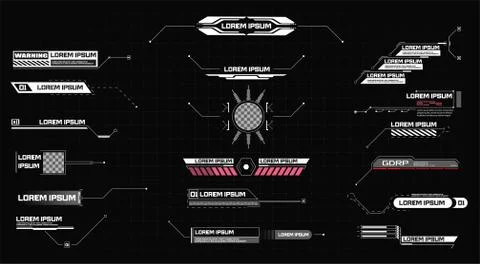 Vector futuristic interface hud design. Digital data visualization. Digital Illustrazione stock