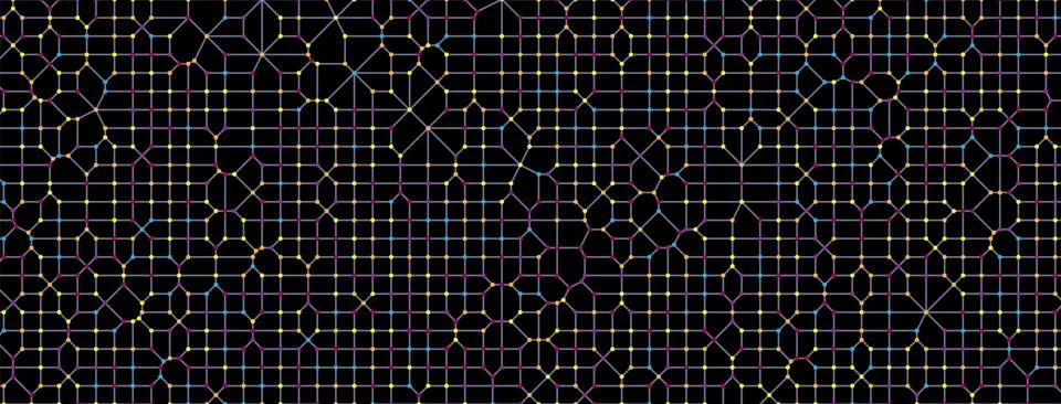 Vector futuristic tech background. Connected dots. Digital network concept Stockillustratie