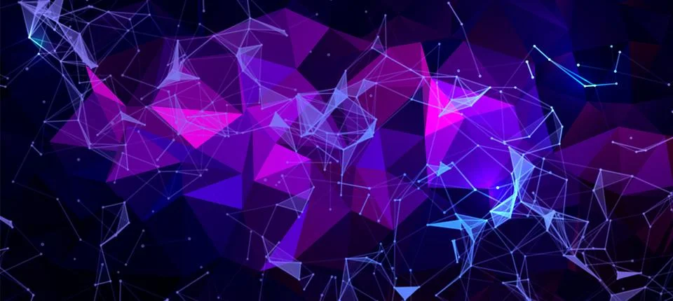 Vector futuristic technology background. Digital network concept. Big data Stock Illustration