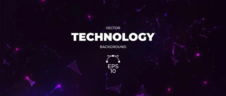 Vector futuristic technology background. Digital network concept Stock Illustration